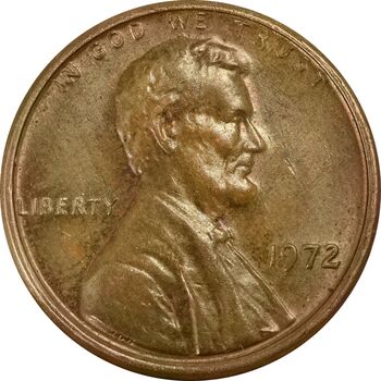 سکه 1 سنت 1972 لینکلن - AU58 - آمریکا