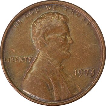 سکه 1 سنت 1973 لینکلن - AU50 - آمریکا