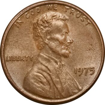 سکه 1 سنت 1975 لینکلن - AU58 - آمریکا