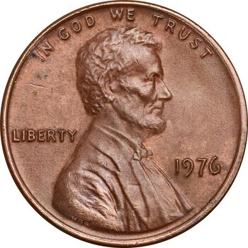 سکه 1 سنت 1976 لینکلن - MS61 - آمریکا