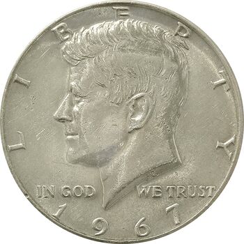 سکه نیم دلار 1967 کندی - AU55 - آمریکا