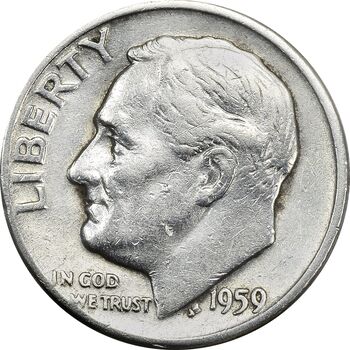سکه 1 دایم 1959D روزولت - EF45 - آمریکا