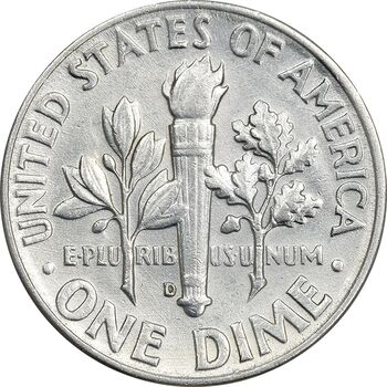سکه 1 دایم 1963D روزولت - AU58 - آمریکا