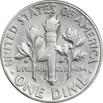 سکه 1 دایم 1963D روزولت - AU58 - آمریکا