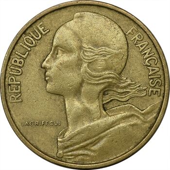 سکه 10 سانتیم 1968 (ماریان) جمهوری کنونی - EF45 - فرانسه