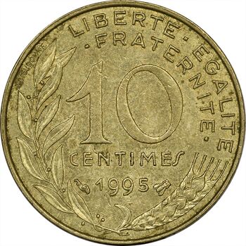 سکه 10 سانتیم 1995 (ماریان) جمهوری کنونی - EF45 - فرانسه