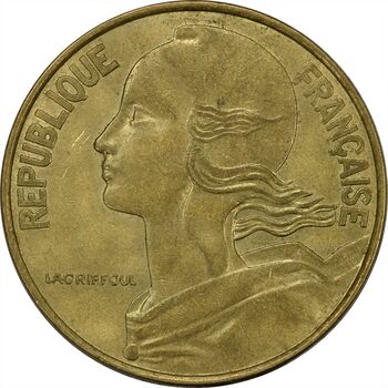 سکه 20 سانتیم 1976 (ماریان) جمهوری کنونی - AU55 - فرانسه