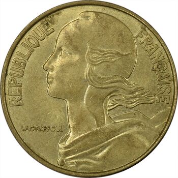 سکه 20 سانتیم 1987 (ماریان) جمهوری کنونی - AU55 - فرانسه