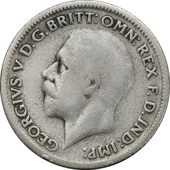 سکه 6 پنس 1930 جرج پنجم - VF30 - انگلستان