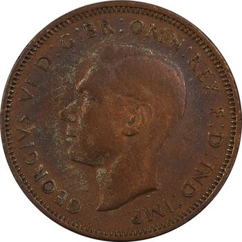 سکه 1/2 پنی 1944 جرج ششم - EF40 - انگلستان
