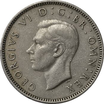 سکه 1 شیلینگ 1947 جرج ششم - تیپ 2 - EF45 - انگلستان