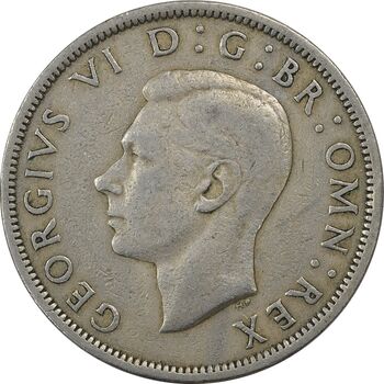 سکه 1/2 کرون 1949 جرج ششم - EF40 - انگلستان