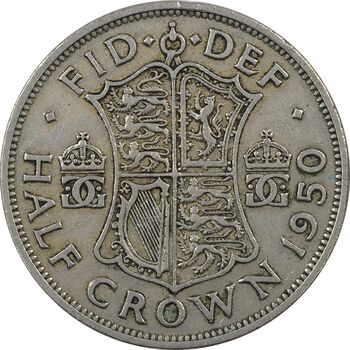 سکه 1/2 کرون 1950 جرج ششم - VF35 - انگلستان