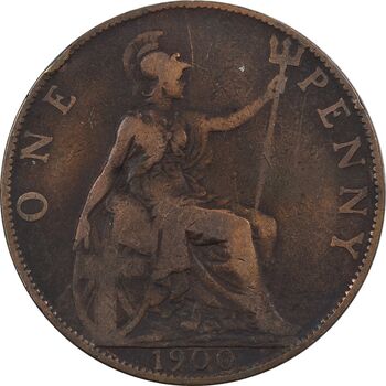 سکه 1 پنی 1900 ویکتوریا - VF35 - انگلستان