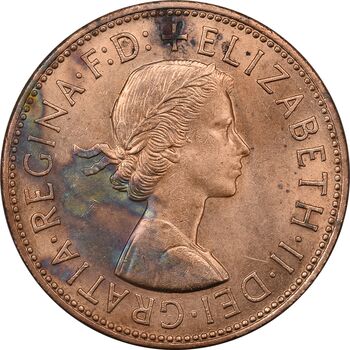 سکه 1 پنی 1966 الیزابت دوم - MS61 - انگلستان
