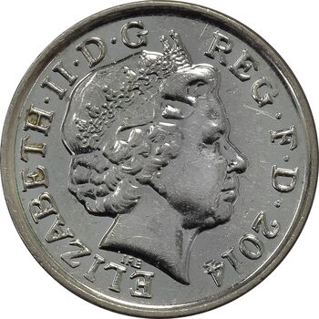 سکه 5 پنس 2014 الیزابت دوم - AU55 - انگلستان
