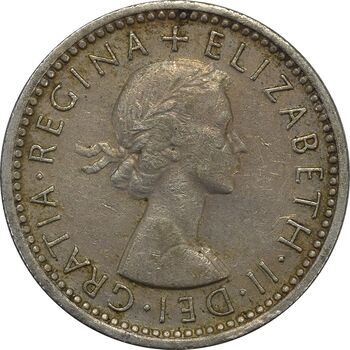 سکه 6 پنس 1960 الیزابت دوم - EF45 - انگلستان