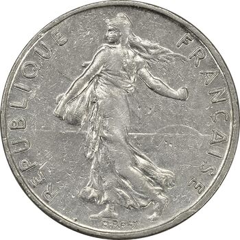 سکه 1 فرانک 1960 جمهوری کنونی - AU55 - فرانسه