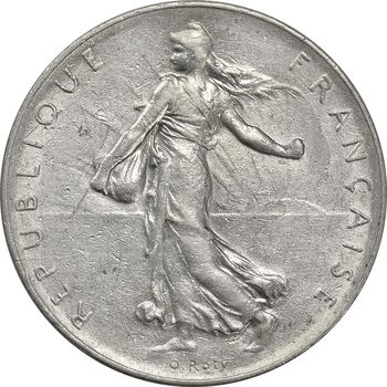 سکه 1 فرانک 1975 جمهوری کنونی - AU58 - فرانسه