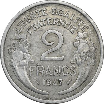 سکه 2 فرانک 1947 جمهوری چهارم - EF45 - فرانسه