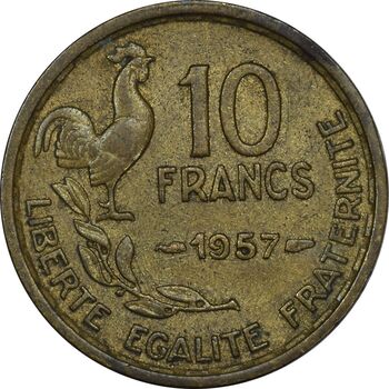 سکه 10 فرانک 1957 جمهوری چهارم - EF40 - فرانسه