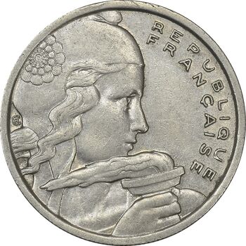 سکه 100 فرانک 1955 جمهوری چهارم - EF45 - فرانسه