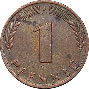 سکه 1 فینیگ 1967J جمهوری فدرال - EF45 - آلمان