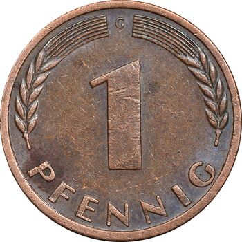 سکه 1 فینیگ 1969G جمهوری فدرال - EF45 - آلمان