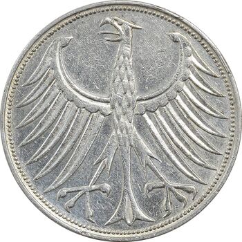 سکه 5 مارک 1957G جمهوری فدرال - AU50 - آلمان