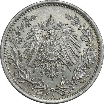 سکه 1/2 مارک 1915A ویلهلم دوم - MS61 -  آلمان