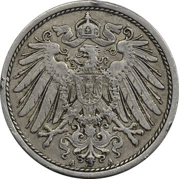 سکه 10 فینیگ 1913A ویلهلم دوم - AU50 - آلمان