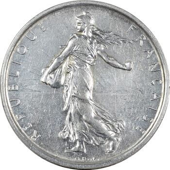 سکه 5 فرانک 1969 جمهوری کنونی - AU50 - فرانسه