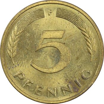 سکه 5 فینیگ 1982F جمهوری فدرال - MS63 - آلمان