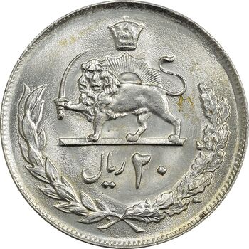 سکه 20 ریال 2536 - MS63 - محمد رضا شاه