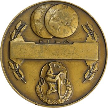مدال یادبود مسابقات جهانی کشتی تهران 1352 - EF - محمد رضا شاه