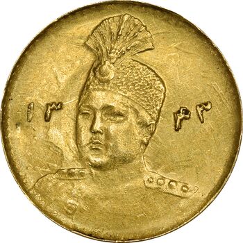 سکه طلا 2000 دینار 1343 تصویری - MS62 - احمد شاه