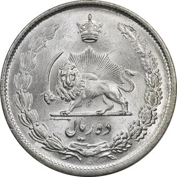 سکه 10 ریال 1323 - MS64 - محمد رضا شاه