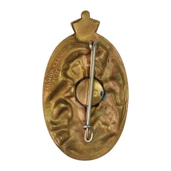 مدال سوزنی حزب رستاخیز (با جعبه فابریک) - UNC - محمد رضا شاه