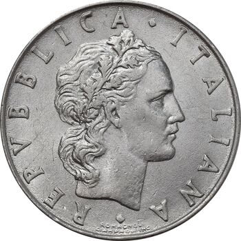 سکه 50 لیره 1955 جمهوری - AU58 - ایتالیا