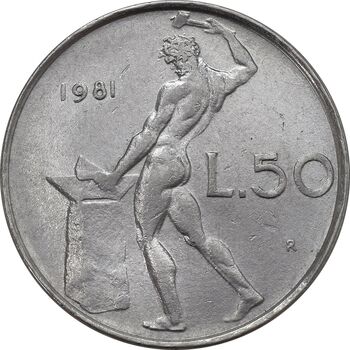 سکه 50 لیره 1961 جمهوری - AU55 - ایتالیا
