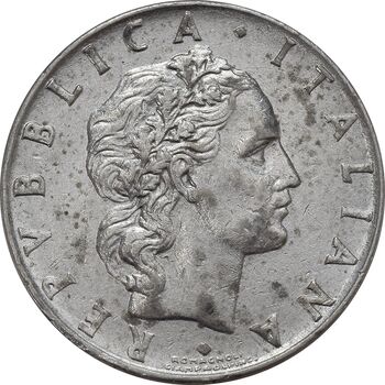 سکه 50 لیره 1967 جمهوری - EF45 - ایتالیا