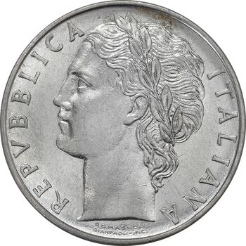 سکه 100 لیره 1969 جمهوری - AU50 - ایتالیا