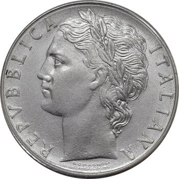 سکه 100 لیره 1978 جمهوری - AU50 - ایتالیا