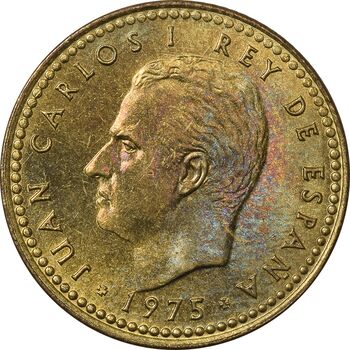 سکه 1 پزتا (80)1975 خوان کارلوس یکم - MS62 - اسپانیا