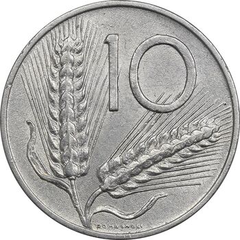 سکه 10 لیره 1954 جمهوری - AU50 - ایتالیا