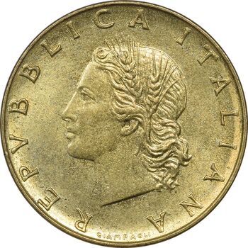 سکه 20 لیره 1974 جمهوری - MS61 - ایتالیا