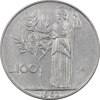 سکه 100 لیره 1962 جمهوری - EF45 - ایتالیا