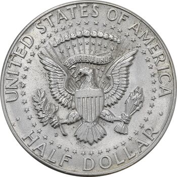 سکه نیم دلار 1964D کندی - AU55 - آمریکا