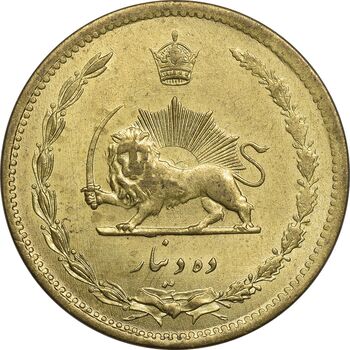سکه 10 دینار 1317 برنز - MS61 - رضا شاه