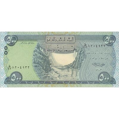 اسکناس 500 دینار 2018 جمهوری - تک - UNC65 - عراق